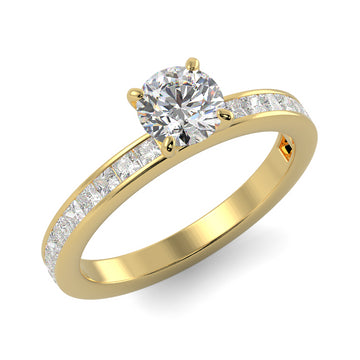 טבעת אירוסין זהב צהוב דגם Harmony