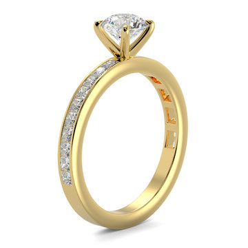 טבעת אירוסין זהב צהוב דגם Harmony