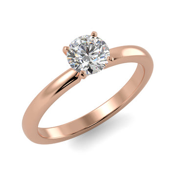 טבעת אירוסים זהב רוז דגם Elsie