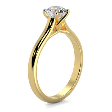 טבעת אירוסין זהב צהוב דגם Diana