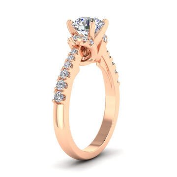טבעת אירוסין זהב רוז דגם Isabelle
