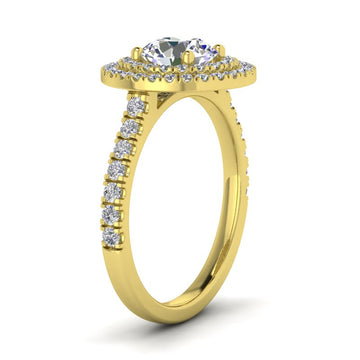 טבעת אירוסין זהב צהוב דגם Brielle