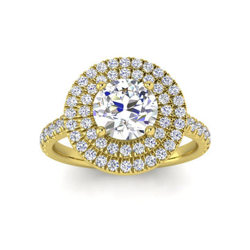 טבעת אירוסין זהב צהוב דגם Brielle