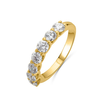טבעת עם 7 יהלומים דגם Emily